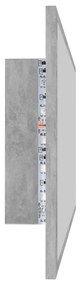Specchio da bagno a led grigio 90x8,5x37 cm in acrilico