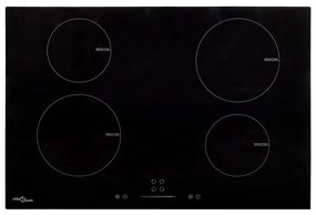 Piano Cottura Induzione 4 Zone Controlli Touch Vetro 77cm 7000W
