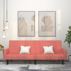 Divano Letto A 2 Posti Rosa İn Velluto /