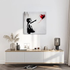 Quadro su tela – Cuore nel vento street art