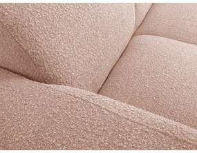 Divano angolare rosa in tessuto bouclé (angolo sinistro) Molino - Micadoni Home