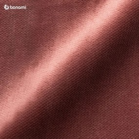 Divano letto angolare in velluto rosa (angolo destro) Lofty Lilly - Miuform