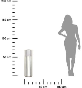 Vaso da fiori in metallo LOFT 70x20 cm oro/bianco