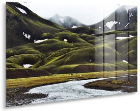 Dipinto dipinto su vetro 120x80 cm Fjallabak – Styler