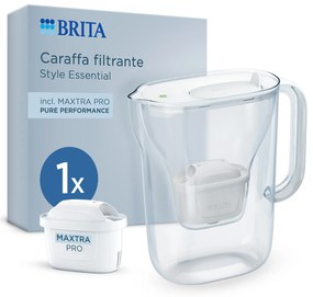 Set caraffa filtrante Brita Style Essential bianca con filtro