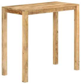 Tavolo Da Bar 112x55x108 Cm İn Legno Massello Di Mango /