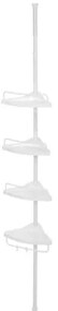 Mensola angolare per il bagno DEX, bianca