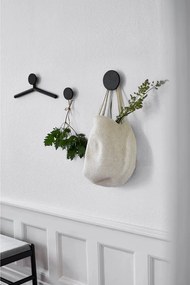 Gancio in legno di quercia da parete nero Milford – Rowico