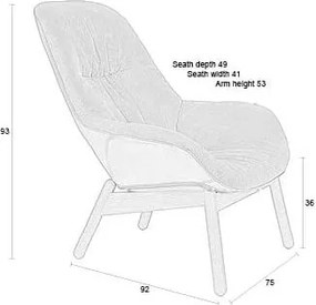 Poltrona beige Duke – White Label