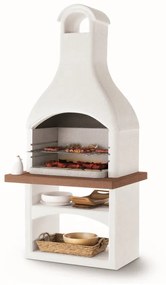 Barbecue fisso in cemento a carbonella EASY GARDEN BY PALAZZETTI grill brioni L 90 x H 225 x P 70 cm