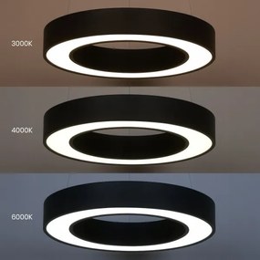 Lampadario a sospensione su cavo UNION LED/40W/230V 3000/4000/6500K Ø 40 cm nero