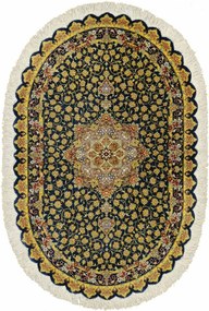 Ghom Tappeto 60x90 Giallo (Iran) Annodato A Mano