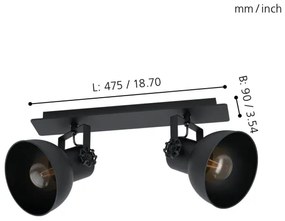 Eglo 43432 - Luce Spot BARNSTAPLE 2 2xE27/40W/230V