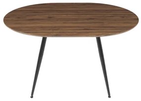 Tavolo rotondo con piano in MDF Tek allungabile a 160 cm HABLA