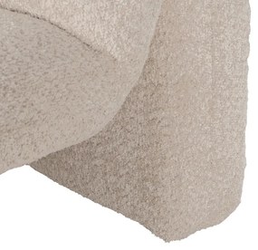 Poltrona beige in tessuto bouclé - Ixia
