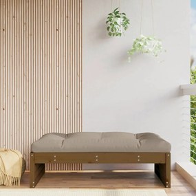 Poggiapiedi Giardino Marrone Ambra 120x80cm Legno Massello Pino /