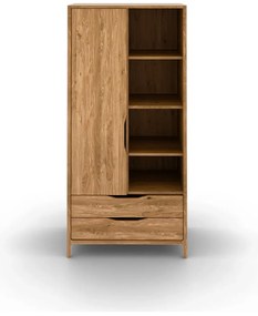 Armadio in legno di quercia in colore naturale 90x188 cm Twig - The Beds