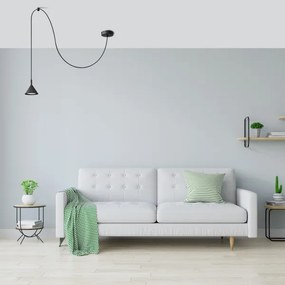 Lampadario a sospensione con filo ETNA 1xGX53/15W/230V nero