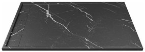 Piatto doccia extrapiatto appoggio o incasso tagliabile 140x90cm Resina SMC Bianco marmorizzato - LYROSA