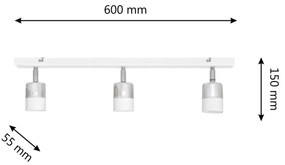 LED Luce Spot a LED TUBSSON 3xGU10/4,8W/230V bianco/cromo lucido