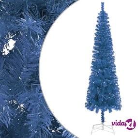 vidaXL Albero di Natale Sottile Blu 210 cm