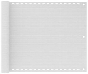 Paravento Da Balcone Bianco 75x300 Cm İn Hdpe /