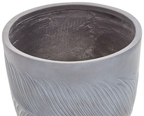 Vaso da fiori argilla grigio 42 x 42 x 40 cm FTERO Beliani