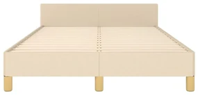 Giroletto con testiera crema 120x200 cm in tessuto