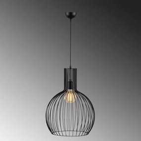 Lampadario nero con paralume in metallo ø 38 cm Fellini – Opviq lights