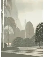 Arte International Carta da parati panoramica Le Jardin Mystique - Dove