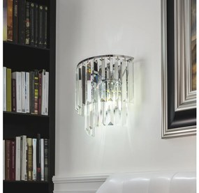 Brilagi - LED Applique di cristallo MOZART 2xE14/40W/230V cromo lucido