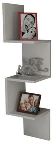 Libreria a parete bianca con mensole Corner - Furny Home