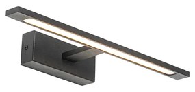 Applique da parete moderna nera 41,5 cm con LED IP44 - Jerre