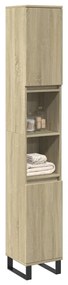 Armadietto Da Bagno Rovere Sonoma 30x30x190cm Legno Multistrato /