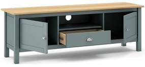 Mobile TV verde polveroso in pino massiccio 158x53x40 cm Misti – Marckeric