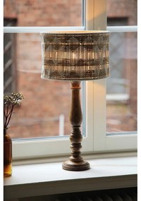 Lampada da tavolo marrone e di colore naturale con paralume in tessuto e con paralume in iuta (altezza totale 62,5 cm) Ano – Markslöjd