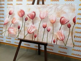 Stampa su tela – Tulipani rosa antico