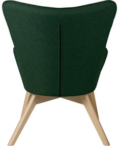 Poltrona con poggiapiedi verde scuro Niko – Ropez