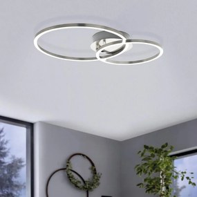 Plafoniera LED Palmaves 1 Ø 39 cm argento IP20 EGLO