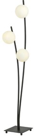 Piantana Contemporaneo Oceano Acciaio Nero 3 Luci E14 Ip20