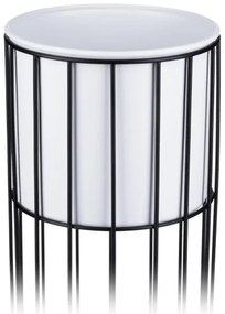 Vaso da fiori in metallo LOFT 42x20 cm nero/bianco