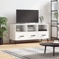 Mobile Porta TV Bianco 102x36x50 cm in Legno Multistrato 829036