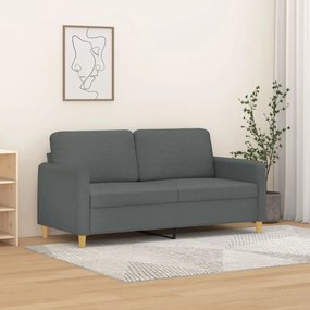 Divano A 2 Posti Grigio Scuro 140 Cm İn Tessuto /