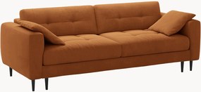 Divano letto 3 posti in velluto con contenitore Lazio, larg. 242 cm