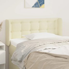 Testiera Ad Orecchio Crema 103x16x78/88 Cm İn Similpelle /