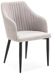 Set di sedie da pranzo grigio chiaro in imbottito 2 pz Nadi – Marckeric