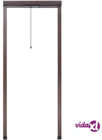 vidaXL Zanzariera avvolgibile a rullo per finestre marrone 80 x 170 cm