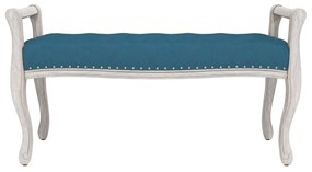 Panca blu 110x45x60 cm in velluto