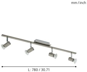 EGLO 90917 - Plafoniera ROTTELO 4xGU10/LED/3W