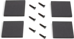 Gambe da tavolo Square rettangolari 72x60 cm in acciaio verniciato nero